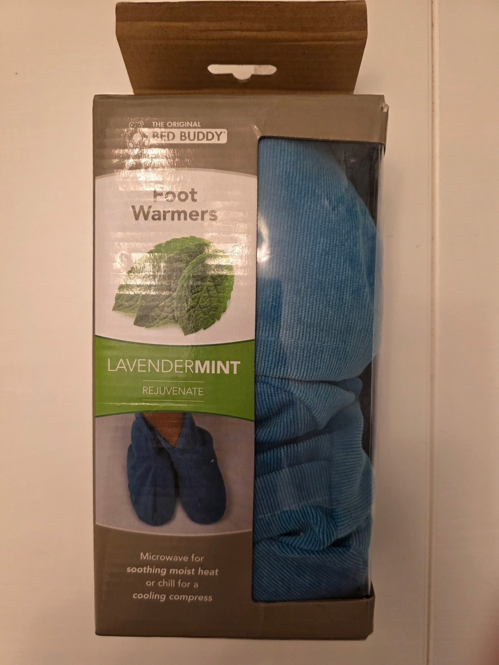 NWOT ~Original Bed Buddy LavenderMint Foot Warmers Spa  Aromatherapy ~ Blue